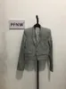 Erkek Suit Blazers pfnw niş tasarım punk tarzı kadınlar gündelik ceket sonbahar şık blazer düz renk kısa elbise yüksek cadde 12A5936 230222