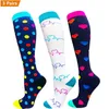 5PC Socks Hosiery 3 Pairs Nurse Compression Socks Varicose Veins Women Men Socks 2030 MmHg Edema Diabetes Running Sports Socks Free Shipping Z0221