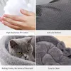 Cat Beds Furniture Cute Heart-Shaped For s Puppy Cotton Velvet Soft Kitten Sleeping Kennel Warm Pet Nest Accessories 230222