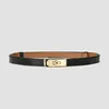 Cintura semplice in pelle marrone moda donna cintura placcata oro argento mini fibbia cinturon stretto circa 1,8 cm larghezza cintura da donna ornamento in vita yd013 B4