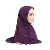 Ethnic Clothing H973 Adults Or Big Girls Medium Size 70 60cm Pray Hijab Muslim Scarf Islamic Headscarf Hat Amira Pull On Headwrap