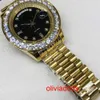 Hoogwaardige mode Iced Out Out Watchesmens Pols Luxury round cut lab gr ddgu iwnh