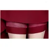 Jupes 2023 Automne Hiver Grande Taille Femmes Noir Rouge Taille Haute Plissée Parti A-ligne Mode Dame Shorts Jupe Mini WZ661