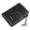 Wallets Baellerry Women And Purses High Quality Short Card Holder Zipper Coin Purse With Pendant Ladies Small Blue Girls