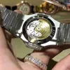 腕時計豪華なカスタムブリングアイスアウトウォッチホワイトゴールドメッキモイスアニートダイヤモンドウォッチ5A高品質の複製機械96x7