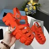 2023 Napa Sandalia Nastro Técnico Monolito Diseñador Diapositivas Sandale para mujer Damas Moda de verano Plataforma de lujo Sliders Negro Zapatos blancos