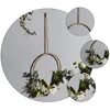 Dekorative Blumen Kranz Hoop Blumen Tür Wand Hochzeit Metall Lilie Dekor Hängende grüne Kränze Girlande Frühlingsfront Rosenschmuck