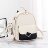 School Bags Backpack Women Solid Color Cute Casual PU Leather Female Bagpack Mochilas Para Mujer For