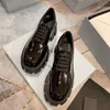 With Box Prad 2022 Desinger Women Loafers Casual Shoes Monolith Triangle Logo Black Shoe Increase Platform Sneakers with box 35-40 wv