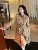 Wiosenna damska damska płaszcz designerski luksusowy damski podwójny gaś