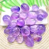 Decorative Figurines Folk Crafts Natural Crystal Worry Gemstone 40mm Healing Stone Amethyst Palm For Home Decoration FGH