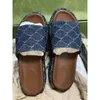 Designer G Slifori da donna Slifori Denim Canda ricamato Slide designer Slip maschi