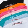 Maglietta da donna classica color caramello alla moda Macarons Wave Tees Casual estate manica corta da uomo Top Ins Hot J41