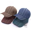 Berets Spring Bright Cotton and Linen Baseball Cap Four Seasons Outdoor Travel Vissor Hat Long Brim Simple Style