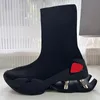 Chaussures de chaussettes de printemps en tissu noir pour hommes 4 amortisseurs à ressort en métal SHOX chaussure de forme de plaque marche baskets de créateurs de mode pour femmes 35-46 taille avec boîte d'origine 11.0