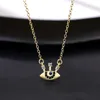 New brand design plated 18k gold eye pendant necklace jewelry fashion trend womens925 silver collar chain necklace accessories gift