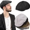 Berets zwykłe męskie casual sboy wiosna jesień lato retro vintage beret hat trendy dzikie czapki unisex ośmioboczne czapki beretberets