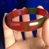 Bangle Echte kleurrijke natuurlijke groene en rode edelstenen Stone mode ronde charme armbanden vrouwen binnendiameter 52 mm