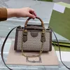 Diana bambu tygväskor kedja crossbody väska shopping handväska kvinnor handväskor lång läder starp klassiska bokstaven skriver ut flera färger cowhide läder