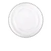 13inch Round Plates Wedding Clear Glass Beaded Charger Pates Glass Plate For Wedding Table Decoration C13