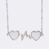 Pendentif Colliers Love Heart Collier Sublimation Blanks Po Transfert Impression Couple Bijoux Party Favor Artisanat