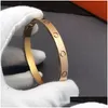 Bracelets De Charme Avec Boîte Titane Amour Bracelet Bracelet Femme Homme Mode Luxe Vis Bracelets Pour Amoureux Or Conception Ongles 4 Cz Taille D Dhcnv