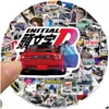 Car Stickers Waterproof 10/30/50/100Pcs Initial D Graffiti Decals Phone Bike Guitar Lage Laptop Cool Kid Toy Sticker Drop Delivery M Dhcqh