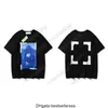 Offs T-shirts pour hommes Marque de mode Off Style Peinture blanche Graffiti Flèche Couple Loisirs Sports T-shirt à manches courtes Lettres d'impression x