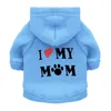 Hondenkleding winterkleren ik hou van mijn moeder jas fleece puppy jas warme kat sweatshirt huisdier kleding hoodies voor honden chihuahua Yorkie