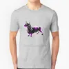 Hommes T-shirts Galaxy Teckel Corne Chien T-Shirt Tendance Hommes D'été Haute Qualité Coton Tops Horndog Art Saucisse