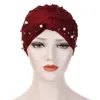 Mützen Beanie/Totenkopfkappen Turbanmütze im europäischen und amerikanischen Stil Baotou Muslimische Perlenhüte für DamenmodeBeanie/Totenkopf