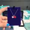 Designer Jewelry LOVE Heart Pendant Necklaces for women 925 silver Necklace Luxury Bracelet man Clavicle chain with Original box