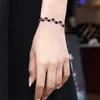 Bangle 1Pcs Female Bracelet With Oval Red Natural Stone Zircon Vintage Fine Jewelry For Wedding Anniversary Gifts 16 3cm Chain