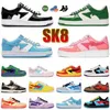 Top Fashion Designer Casual Sk8 Sta Sapatos Homens Mulheres Preto Branco Rosa Abc Verde Laranja M2 Camuflagem Treinador Esportes Plataforma Sapatilhas Ghjkqbb