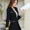 Ternos femininos Blazers Mulheres negras Blazer Blazers Lady Office Ter Suit Jackets Casaco de manga longa Slim Vintage Female Femme Jackets P261 230223