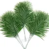 Plantas verdes artificiais Flores de folhas Decora￧￣o de casamento emula￧￣o de palmeira folhas de palmeira em casa folha tropical falsa folha bh8316 tqq