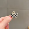 Schwarz Weiß Gitter Mini Haarspange Band Klaue Strass Kleiner Hai Clip Geometrische Haarspangen Mädchen Frauen Metall Kopfschmuck Koreanischer Stil 1705