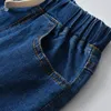 Jeans Boys Denim Trousers Stretch Casual Fashion Summer Thin Loose And Versatile With Pockets Children's Trousers 230223