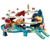 Électrique / RC Piste Électrique Rail Voiture Dinosaure Bâtiment Parking Aventure Racing Jouets Enfants Cerveau Mécanique Interactif s 230222