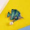 Brooches 1Pc Cute Enamel Sea Fish Bag Brooch Pin Lapel Badge Students Kids Friends Women Suit Sweater Ornaments Nautical Jewelry Gift