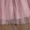 Robes de fille bébé fille princesse rose robes de soirée enfants enfants mariage Brithday Costume vêtementsl fleur filles robes Vestidos vêtements Z0223