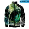 Heren Hoodies 3D Stand Kraagkraag Hoodie Driedimensionale Vortex kostuum Hip Hop Men Dames Zipper Jackets Sweatshirts met lange mouwen Tops