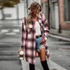 Jackets femininos CCI Casual Longo Plaid Top Autumn Winter Fashion Moda Single Bastested Versatile Cardigan Coat Blouse WQ012C 230223