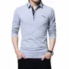 Men's Casual Shirts 5XL Polo Shirt Collar Men Plus Size 3XL 4XL Autumn Button Brand Men Polo Shirt Long Sleeve Casual Male Shirt Dress Polo Shirts 230223