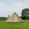 Tentes et abris Nouvelle tente pyramidale surdimensionnée de 5M, tente de Camping en plein air avec veste de cheminée, auvents, abri 4 saisons, tipi de randonnée, Tipi, tente de yourte J230223