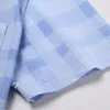 Men's Polos Men Polo Shirt Short Sleeve Tops Plaids for Summer 95% Polyester Retro Vintage Fashion Casual Male Buttons Up TUE02W45 230223
