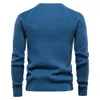 T-shirts pour hommes AIOPESON 100 chandails en coton couleur unie Oneck haute qualité pulls en maille mâle hiver automne basique pour 230223