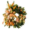 Decorazione per feste 16 '' Ghirlanda di conigli pasquali Primavera con uova Carota Finestra Vegetazione Ghirlanda per le vacanze Matrimonio Giardino Front Y2302