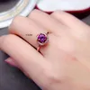 Bagues de grappe YULEM Lab MoissaniteRing 1 bague de mariage en diamant brillant rond éternité avec boîte magique violet Moissanite