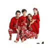 Family Matching Outfits Couple Christmas Pajamas Year Costume For Children Mother Kids Clothes Set Drop Delivery Baby Maternity Cloth Dhezw